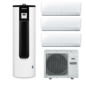 Oras-Oras Hitachi Triple C mult-split su karšto vandens ruošimu