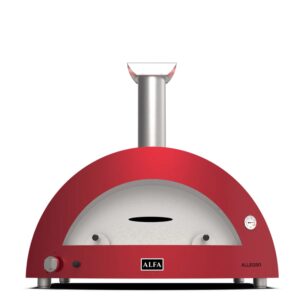 Hibridinė Picos Krosnis Alfa MODERNO 5 Pizze : Spalva - Antique Red