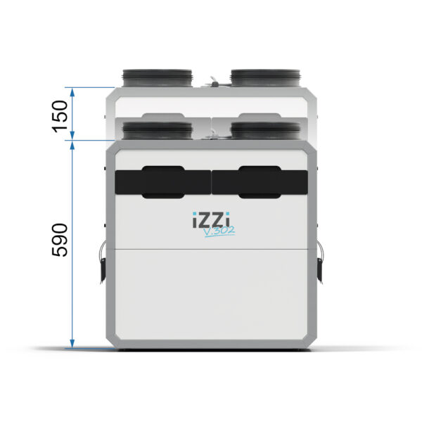 Entalpinis rekuperatorius iZZi V.302/402 Wifi matmenys