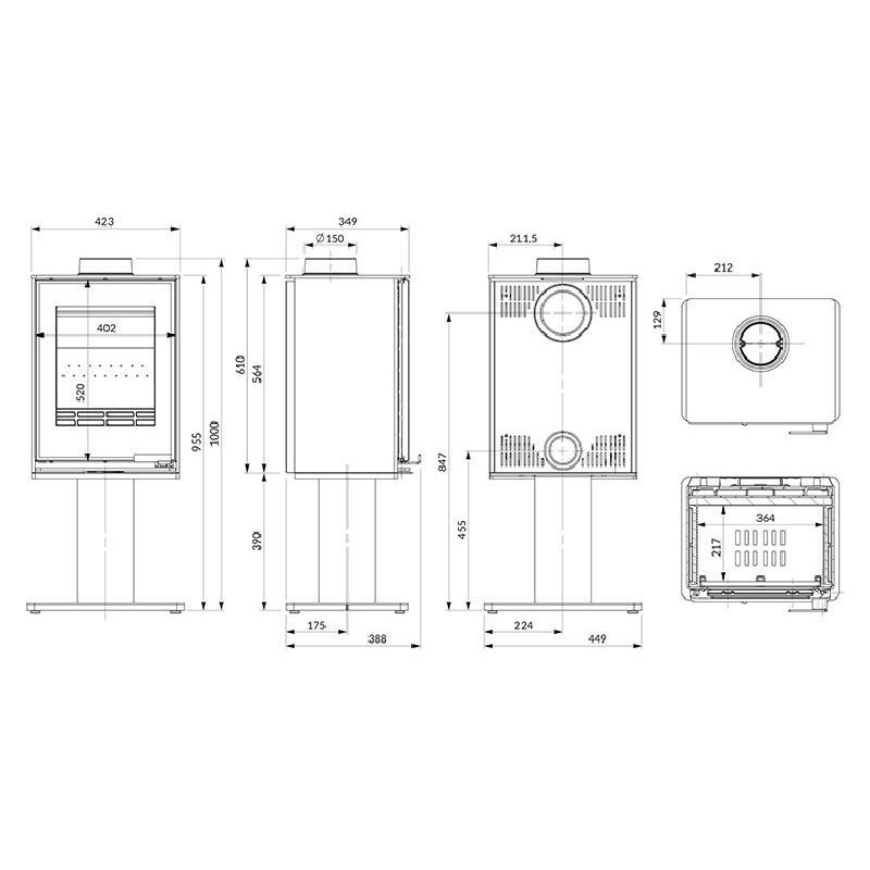 Krosnelė KAWMET HARITA S15v Leg Decor ECO – Paveikslėlis 8