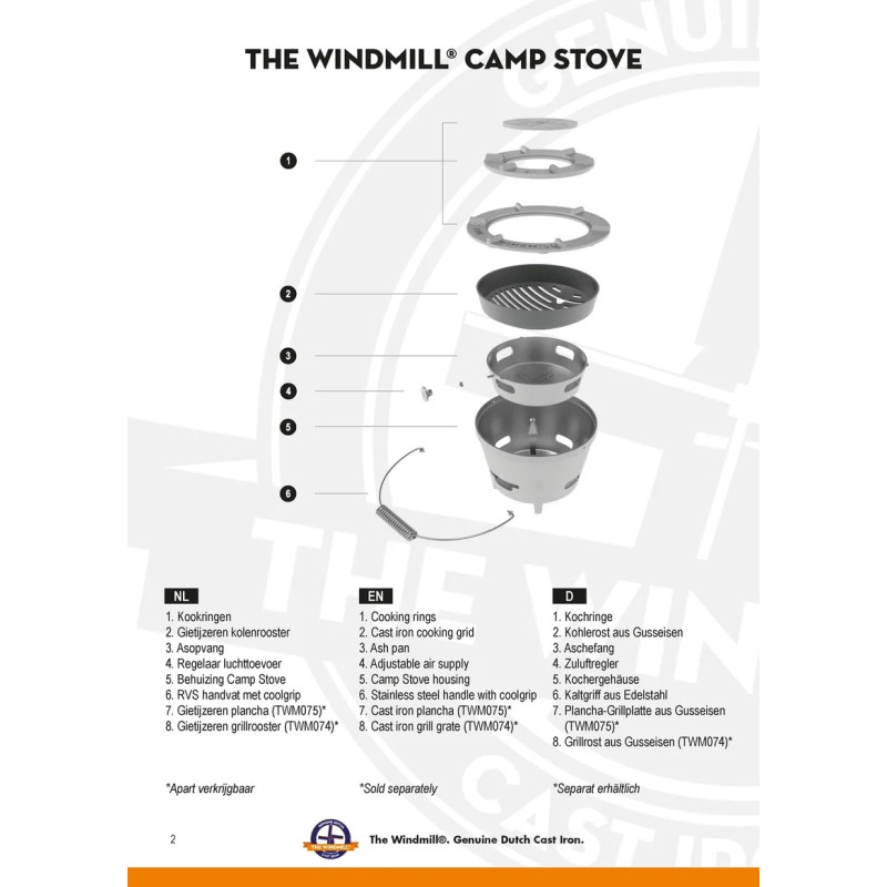 Ketaus lauko krosnelė The Windmill Camp Stove – Paveikslėlis 9