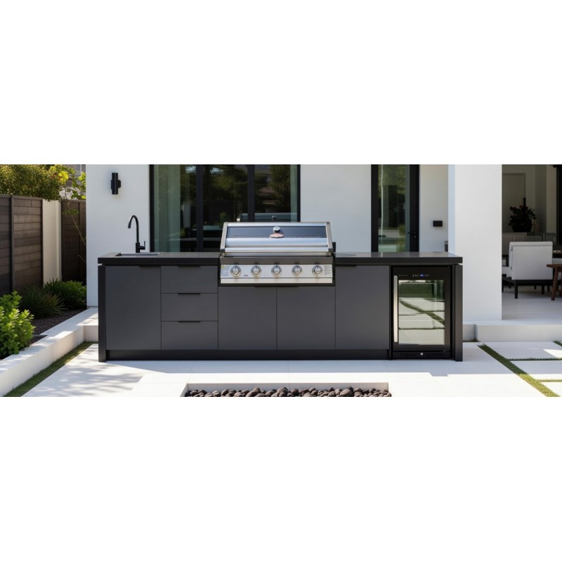 Lauko virtuvė Cabinex Premium su Beefeater 1600S 5 degiklių dujiniu griliumi (be šaldytuvo) – Paveikslėlis 2