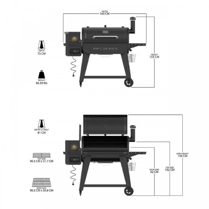 Granulinis grilis Pit Boss PRO 1150 WiFi – Paveikslėlis 8