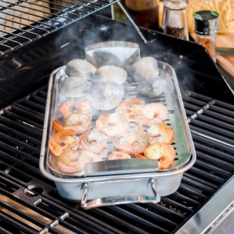Nerūdijančio plieno grilinimo padėklas Char-Broil Grill+ – Paveikslėlis 4