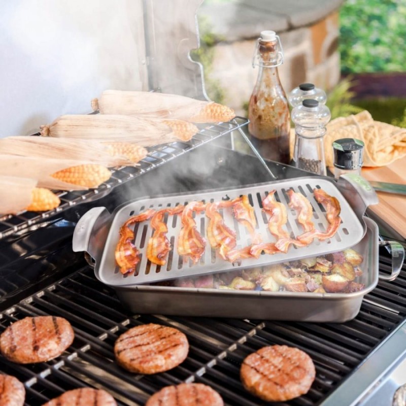 Nerūdijančio plieno grilinimo padėklas Char-Broil Grill+ – Paveikslėlis 5