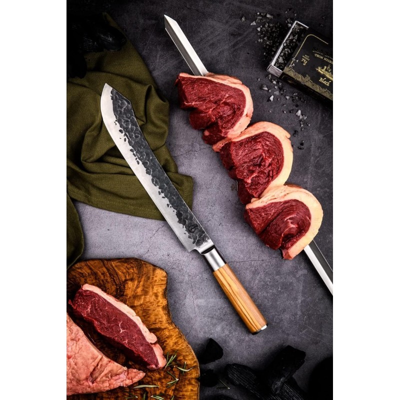 Nerūdijančio plieno iešmas Churrasco Forged V formos 50cm – Paveikslėlis 4