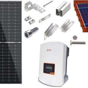 Saulės elektrinės komplektas (be montavimo darbų), stogo danga