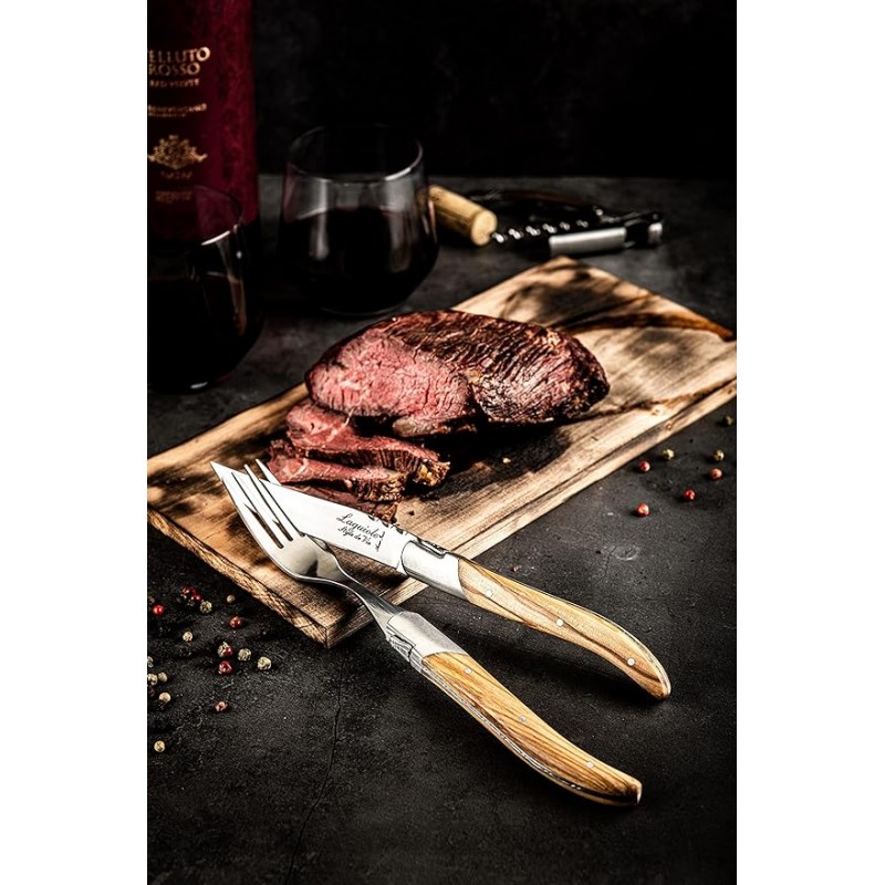 Steiko šakučių rinkinys Forged Luxury Line Olive Wood – Paveikslėlis 5