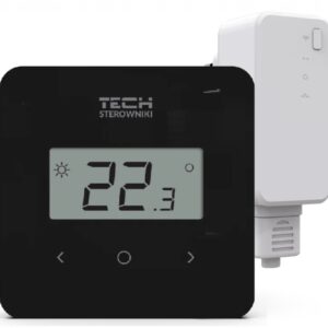 Belaidis termostatas EU-T-2.2 juodas su drėgmės jutikliu