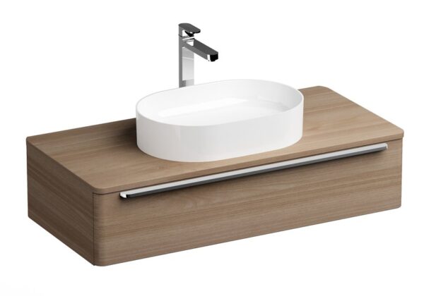 Keraminis praustuvas Ceramic Slim O su medine apačia