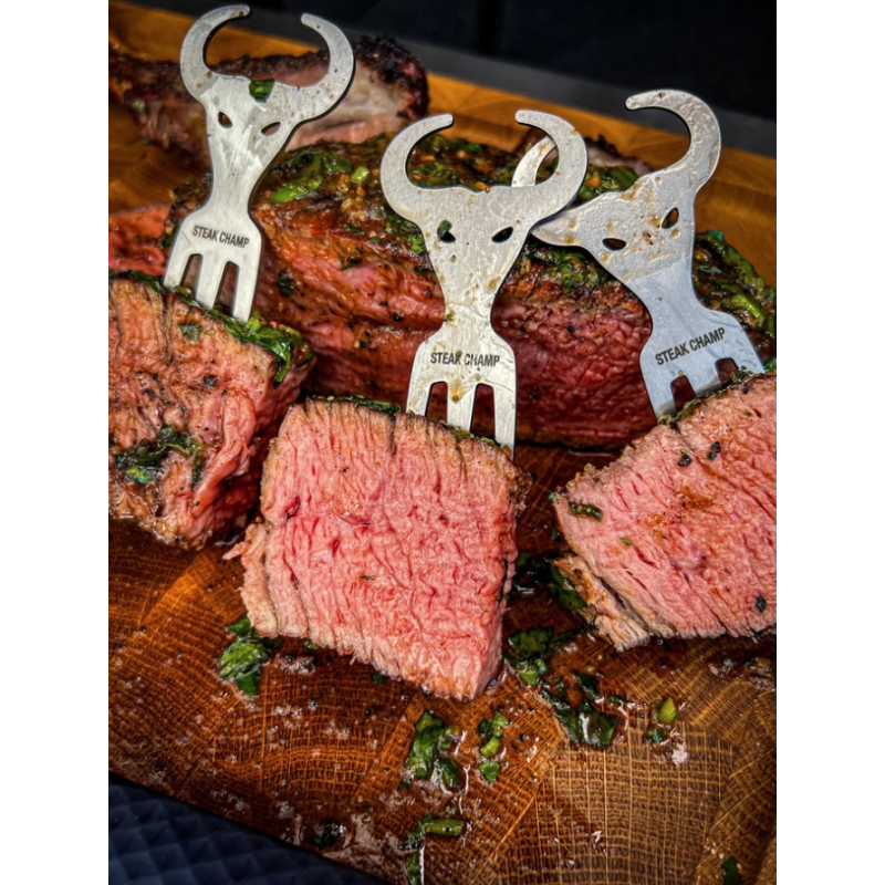 Užkandžių šakutės Steak Champ Baby Bull Fork 2 vnt. – Paveikslėlis 4